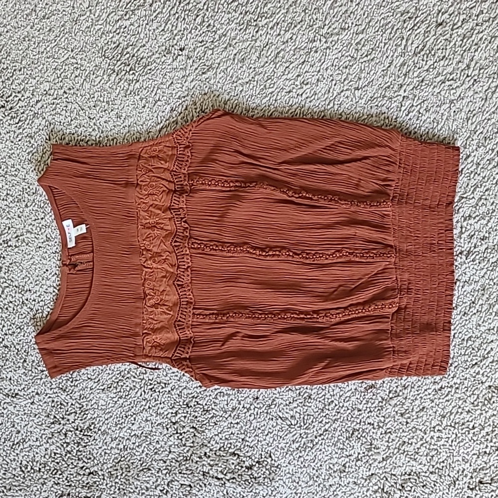 Ribbed Crinkle Tank